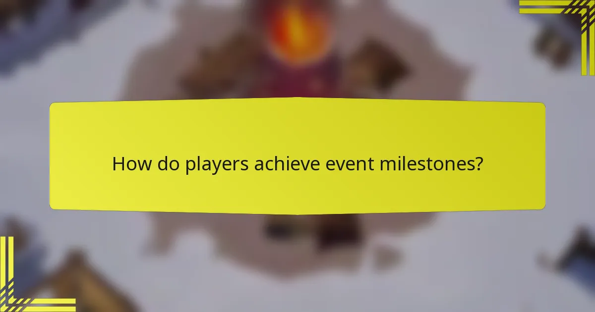 How do players achieve event milestones?