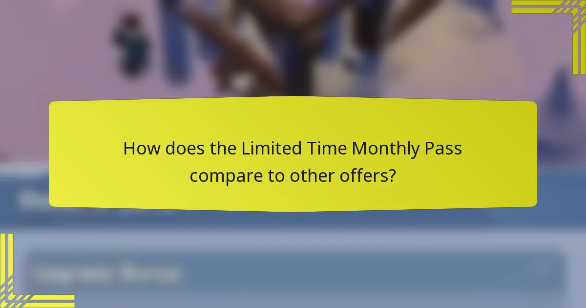 How does the Limited Time Monthly Pass compare to other offers?