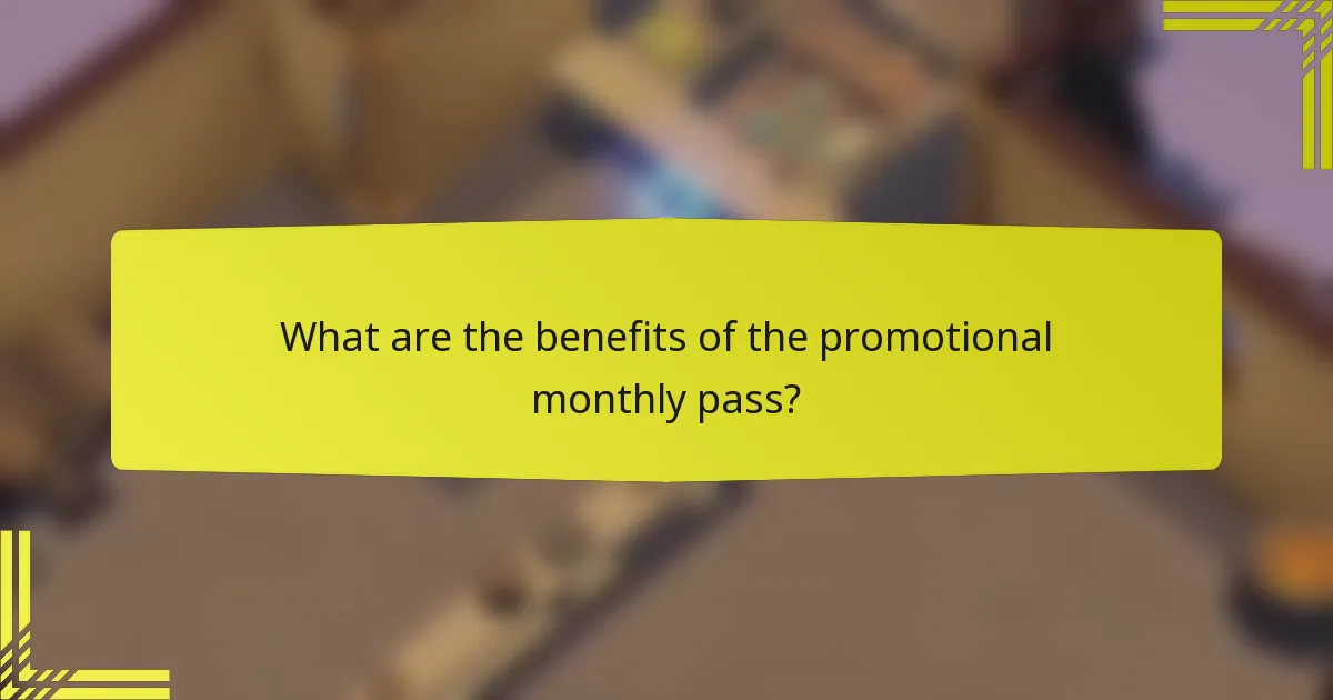 What are the benefits of the promotional monthly pass?